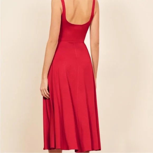 Like NEW! Reformation Rou Dress XS - Red - Picture 3 of 5